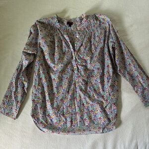 J crew with Liberty fabric floral blouse size 4
